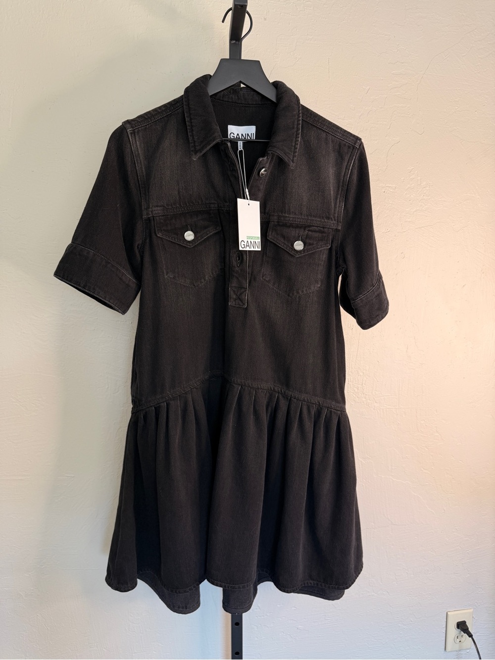 Ganni Women’s Denim Mini Shirt Dress - EU 38 / US 6